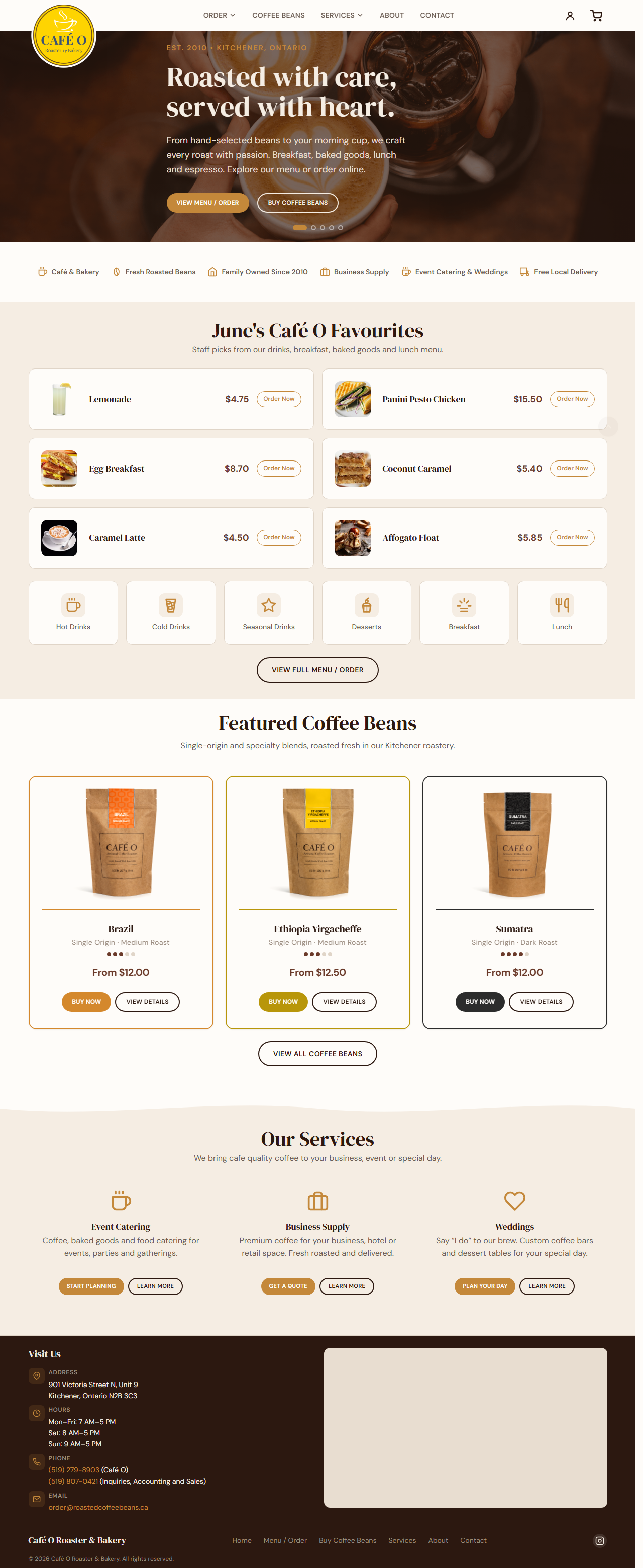 Café O home page